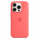 Original Apple Silicone Case for iPhone 15 Pro / Supports MagSafe / Guava