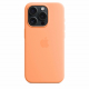 كفر ابل سليكون الاصلي لايفون 15 برو / يدعم MagSafe / لون Orange Sorbet