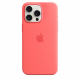 Original Apple Silicone Case for iPhone 15 Pro Max / Supports MagSafe / Guava