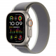 Trail Loop Sports Band by 974Bands for the Apple Watch Ultra / Size 49 / Grey with Olive Green