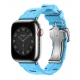 Hermes Edition Apple Watch Series 9 / Single Tour Rubber Strap / Bleu Celeste / Size 41