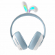 Porodo Cute Kids Headphones / Wireless / With Built-in Lighting / White & Blue