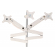 Epic Gamers Triple Monitor Arm with Dual USB Ports / White