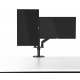 ستاند شاشة مرن لتثبيت الشاشة في الطاولة / يدعم استخدام شاشتين / رمادي غامق