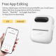 Portable Thermal Label Printer / App Control / Come with 3 Paper Pack / Yellow