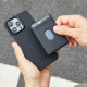 PITAKA Carbon Fiber iPhone 15 Pro Case / Supports MagSafe / Slim & Lightweight / Black