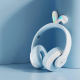 Porodo Cute Kids Headphones / Wireless / With Built-in Lighting / White & Blue