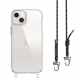 SwitchEasy Clear Case for iPhone 15 Pro Max / Drop Resistant / With Black Lanyard