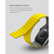UNIQ Revix Reversible Magnetic Apple Watch Strap / Size 44 & 45 / Yellow & Grey