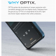 حماية يونيك Optix لايفون 13 برو ماكس / زجاج شفاف مطفي / يقاوم طبع البصمات