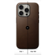 Nomad Modern Case / iPhone 15 Pro Max / Drop-resistant / MagSafe / Brown Leather with Black Frame