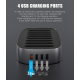 WST 8-in-1 Power Bank Station / Each Battery 10,000 mAh / Supports Wireless Charging / Black 