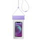 Momax Waterproof Phone Protection Bag / + Hanging Cord / Purple