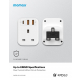 Momax OnePlug Extension Socket with 3X Ports / White