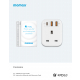 Momax OnePlug Extension Socket with 3X Ports / White
