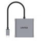 وصلة Unitek تحول مدخل تايب سي الى مدخلين HDMI / تدعم دقة 4K و 60Hz / طول 15 سم