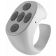 Finger Remote Controller / Ring Shaped / Wireless Bluetooth / Battery Operated / White 