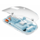 WiWU Crystal Wireless Mouse / Lightweight & Comfortable / Transparent Blue