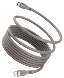 MagEasy Type-C to Type-C Cable / Magnetic Design / 240W Power / 2 Meters / Grey