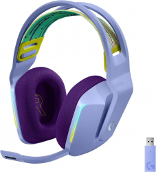 Logitech G733 Gaming Headset / Wireless / Surround Sound + Blue Microphone / RGB Lighting / Purple