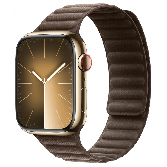 Magnetic Link Band by 974Bands for Apple Watch / Size 44 / 45 / 49 / Brown