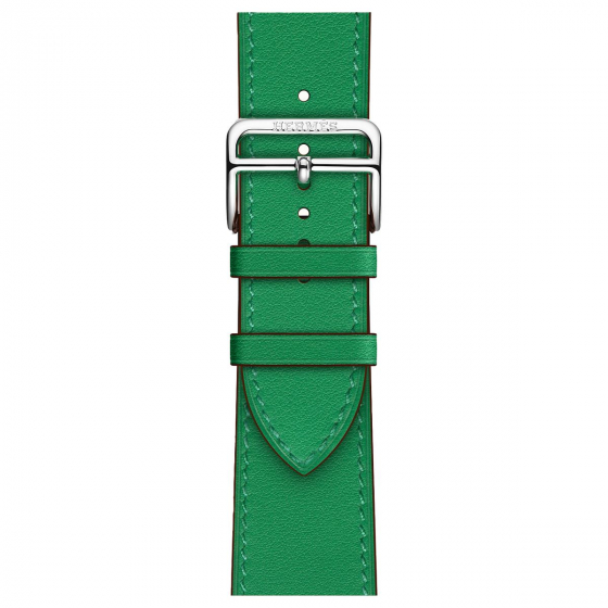سير ساعة ابل اصدار Hermes / جلد Bambou اخضر / حجم 44 و 45