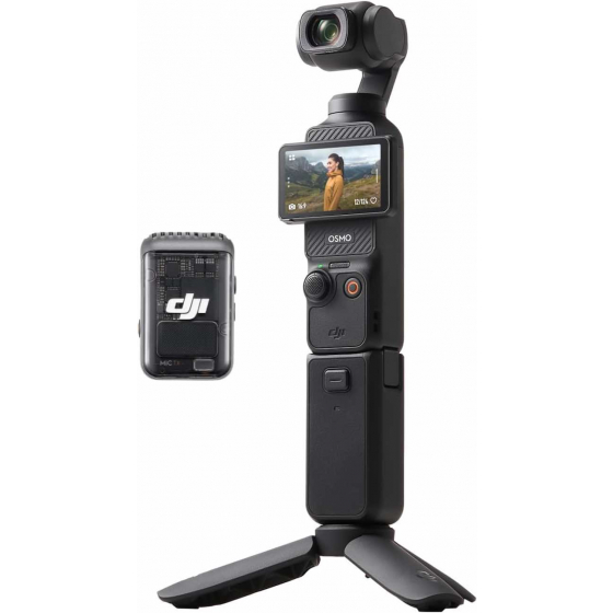 كاميرا الاكشن DJI Osmo Pocket 3 / دقة 4K و تتبع الوجه و الحركة / ثبات رهيب / حزمة Creator Combo