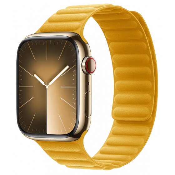 Magnetic Link Band by 974Bands for Apple Watch / Size 44 / 45 / 49 / Yellow 