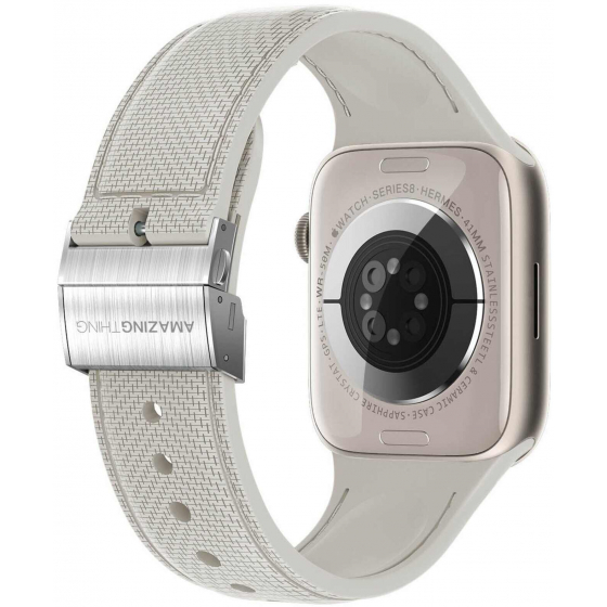 AmazingThing Titan Swift Band for Apple Watch / Sizes 38, 40, and 41 / Elegant Design / Gray