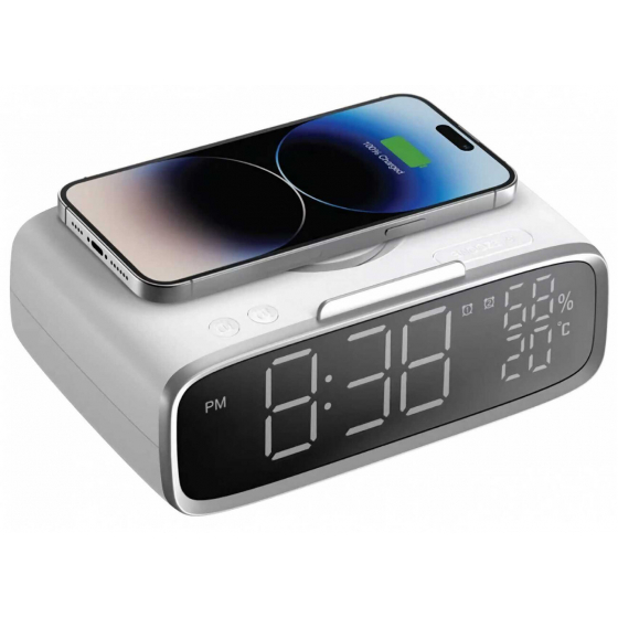 Momax Q.Clock 5 Digital Clock with Wireless Charger / 7 in 1 Features