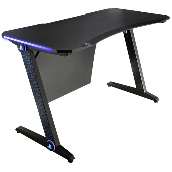 طاولة سوني بليستيشن من XRocker مع اضاءة RGB و سطح كاربون فايبر / معتمدة من سوني
