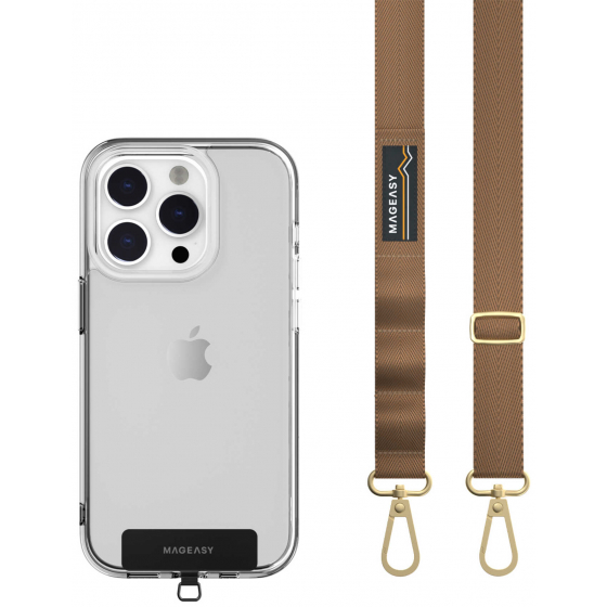 SwitchEasy's Adjustable Phone Strap / Support all Phones / Adjustable Length / Brown