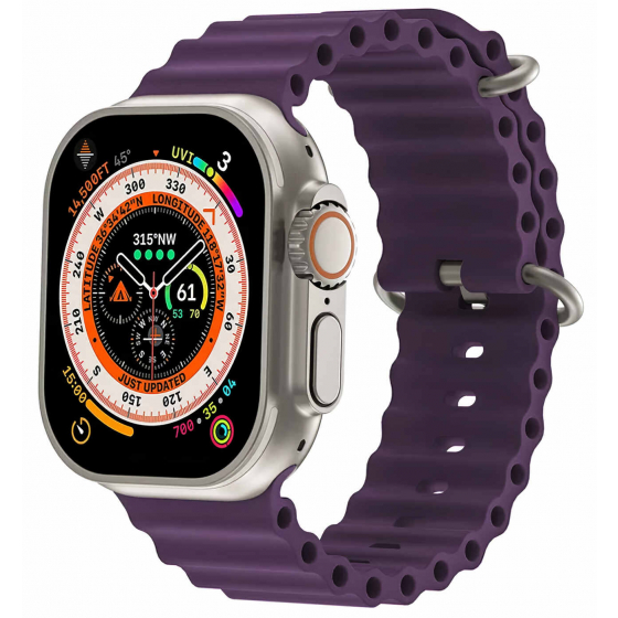 Apple Watch Ultra 974Bands Ocean Band Strap / 49 mm / Purple