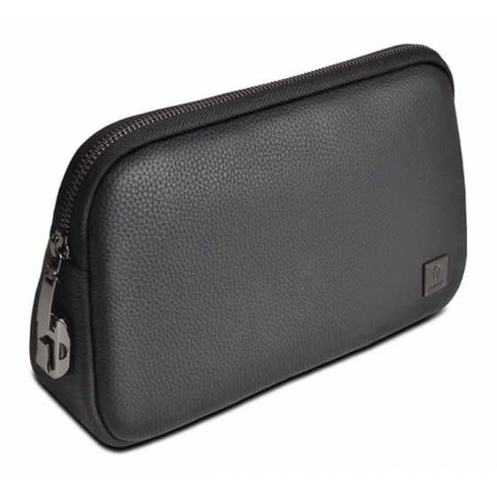 WiWU Handbag / With Fingerprint Lock / Waterproof / Black Leather