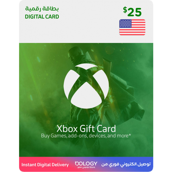 Xbox USA 25 USD Digital Card