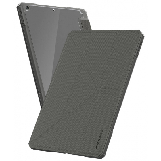 AmazingThing Titan Pro Case for iPad 7 & 8 & 9 / 10.2 inches / Built in Stand / Drop Proof / Grey
