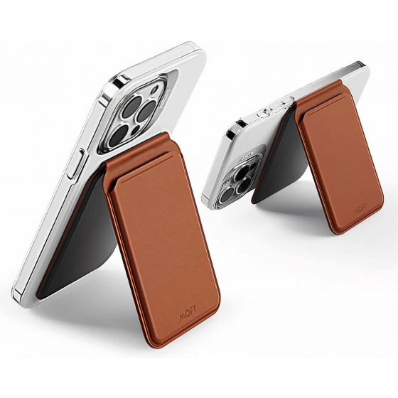 Moft Magnetic Stand + Card Holder for MagSafe / Brown