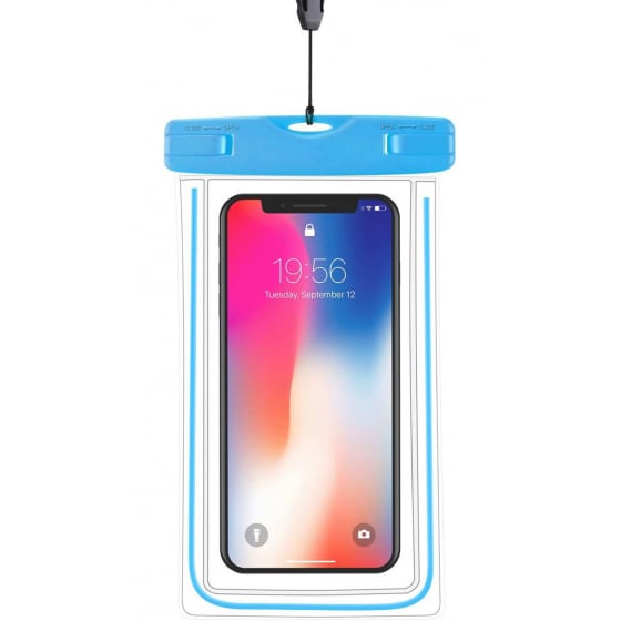 Universal Waterproof Phone Pouch / Support all Phones up to 6.7 inch / Blue