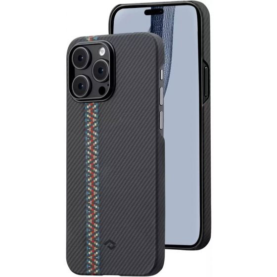 Pitaka MagEZ Case 3 for iPhone 14 Pro Max / Black & Rhapsody / Support MagSafe