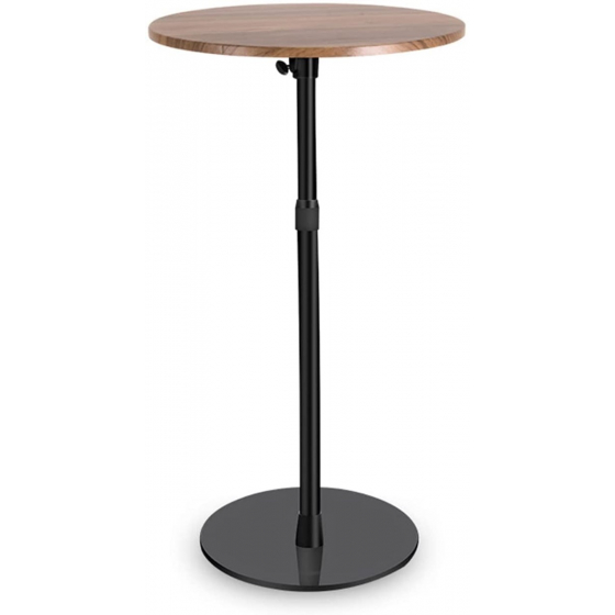 Height Adjustable Round Table / Brown