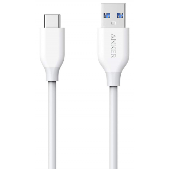 واير انكر نوع USB الى USB تايب سي / قوي و مرن / ابيض / طول متر
