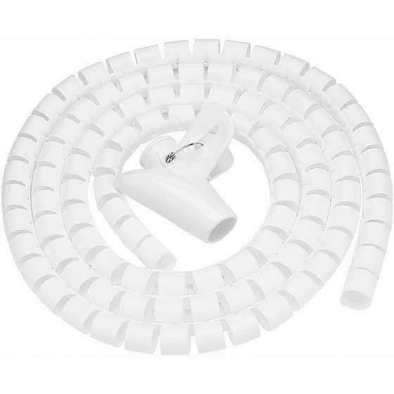 Cable Organizer / Spiral and Flexible / Length 1.5 meters / White