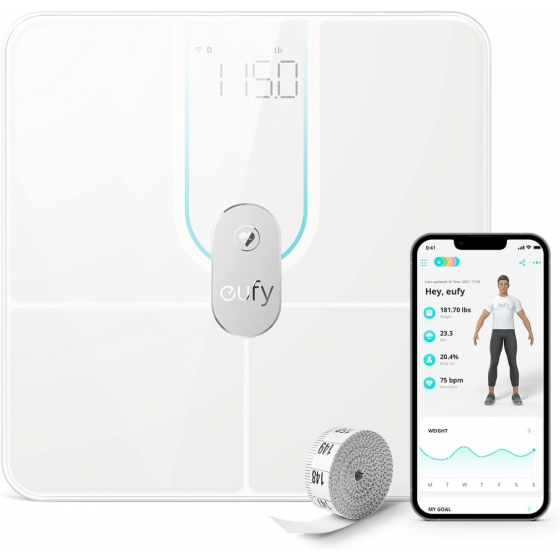 eufy Smart Scale P2 Pro / with 16 Measurements & Heart Sensor / White