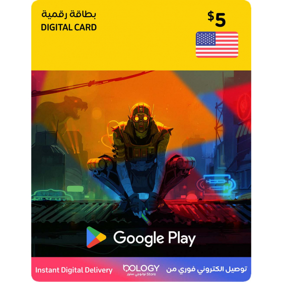Google Play USA 5 USD Digital Card