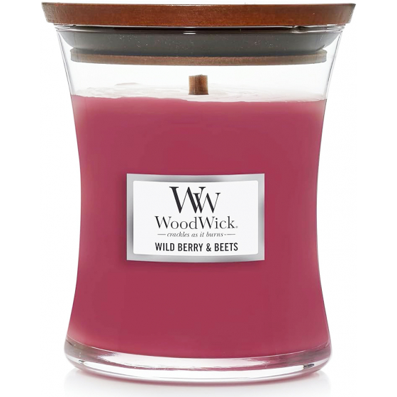 شمعة Woodwick المعطرة / Wild Berry & Beets / حجم متوسط  