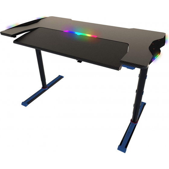 طاولة GDTS-4 من Twisted Mind / مع اضاءة ومكان لترتيب الواير / اسود مع ازرق