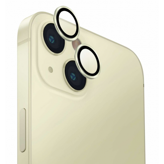 عدسات يونيك Optix لحماية كاميرا ايفون 15 و 15 بلس / وضوح عالي / اصفر