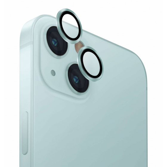 UNIQ Optix Lenses for iPhone 15 and 15 Plus Camera Protection / High Clarity / Cool Mint