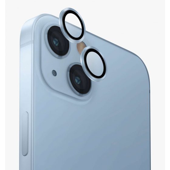 UNIQ Optix Lenses for iPhone 15 and 15 Plus Camera Protection / High Clarity / Mist Blue