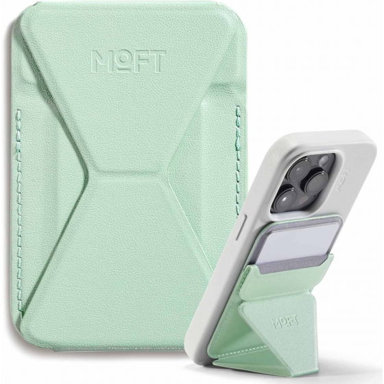 MOFT Phone Magnetic Stand / Built-in Wallet / Supports MagSafe / Peppermint